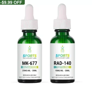 Liquid Ibutamoren (MK-677) – 25 mg/mL and liquid Testolone (RAD-140) – 15 mg/mL stack