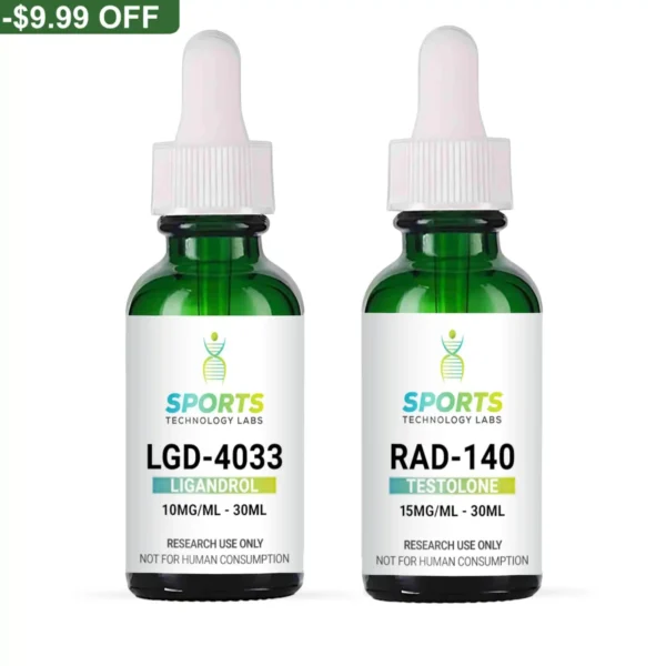 Liquid Testolone (RAD-140) - 15 mg/mL and Liquid Ligandrol (LGD-4033) - 10 mg/mL Stack