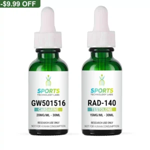 Liquid Cardarine (GW-501516) – 20 mg/mL and liquid Testolone (RAD-140) – 15 mg/mL stack